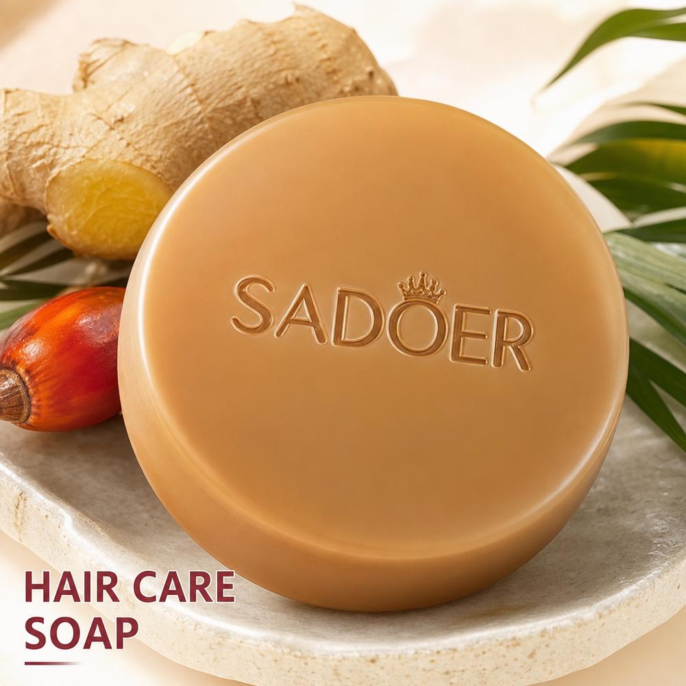 Bar Soap Shampoo Solid - Ingwer-Shampoo-Riegel Natürliche Haarseife Kopfhautreinigend Tiefenreinigend Feuchtigkeitsspendend