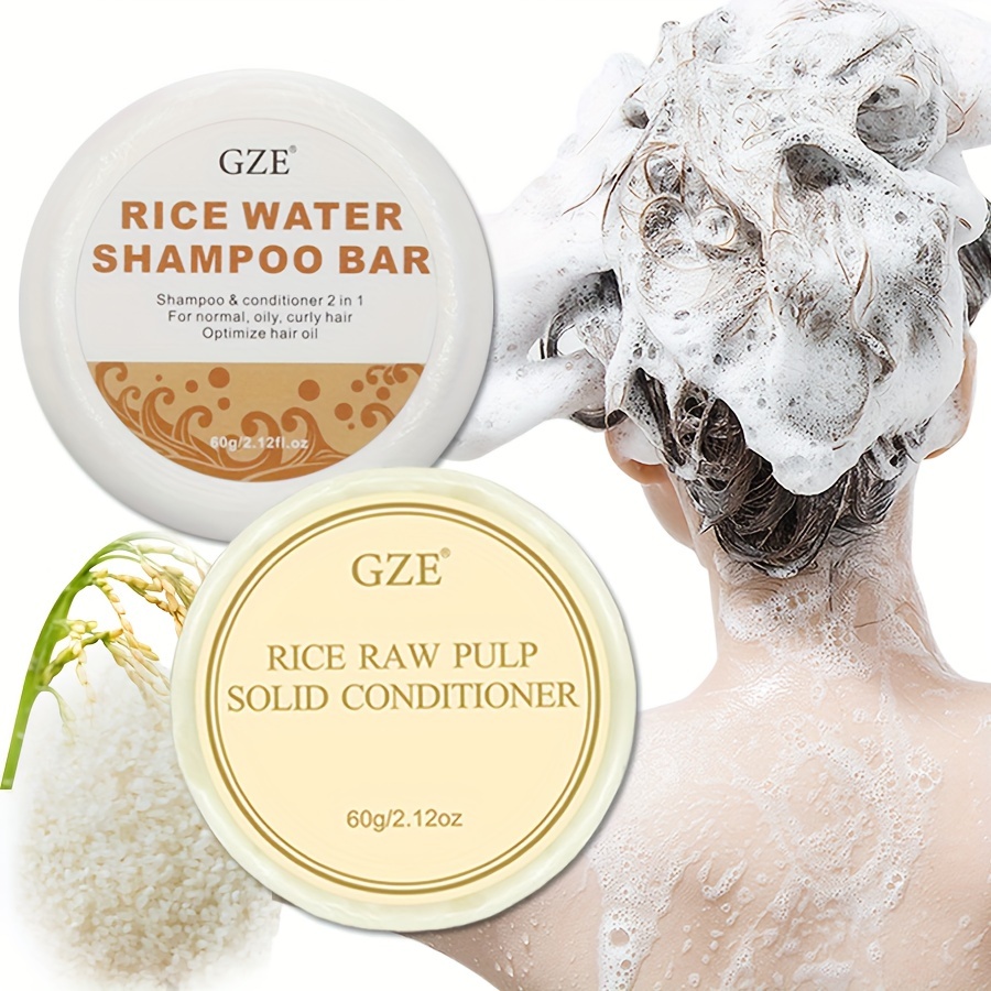 Bar Soap Shampoo Solid - GZE Rice Water Shampoo Bar Soap