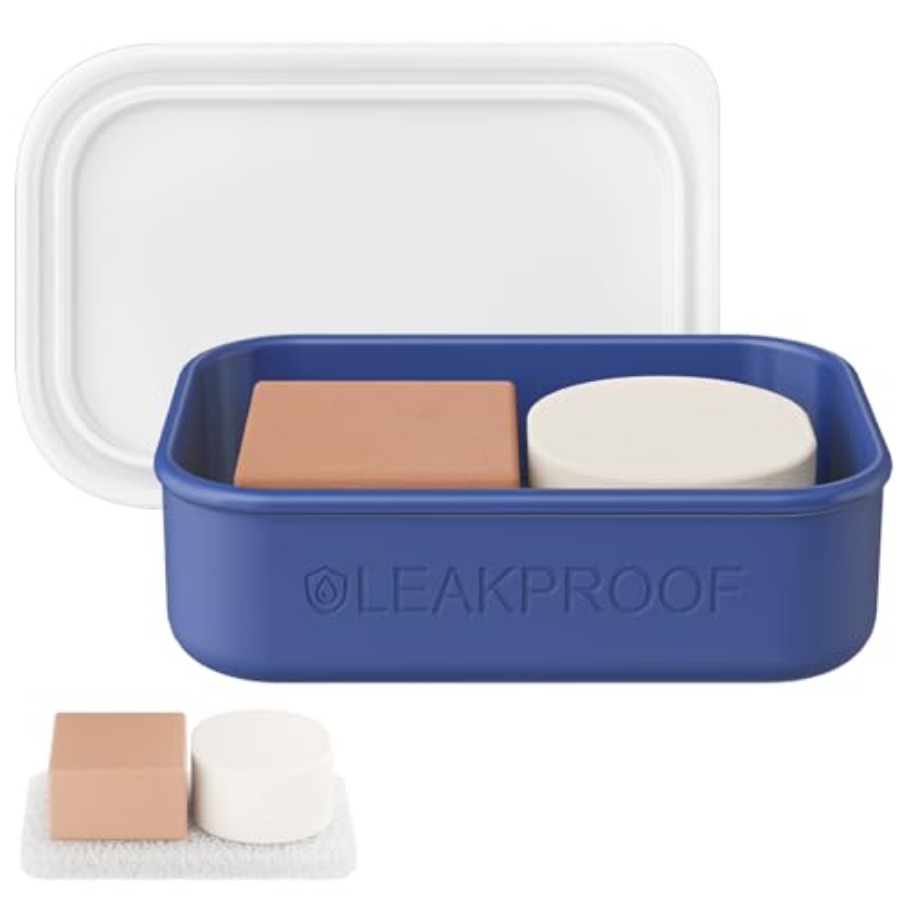 Bar Soap Shampoo Solid - Auslaufsichere Reise-Seifendose, fester Shampoo-Riegelhalter, Silikon-Seifenbox mit